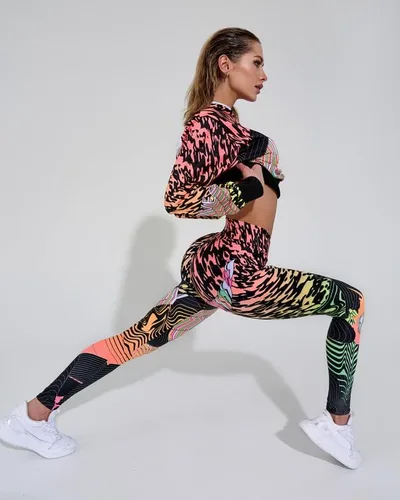 Vista 5 de Bona Fide Workout Leggings for Women - Bona Classic Vibes Print