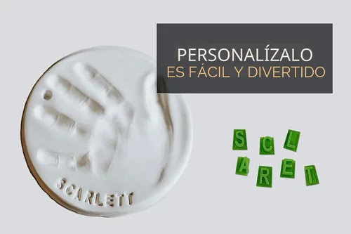 Vista 4 de Kit de adorno de recuerdo de huellas de mano para bebé (2 unidades) – Plantilla de regalo para regalos personalizados de Navidad, recién nacidos