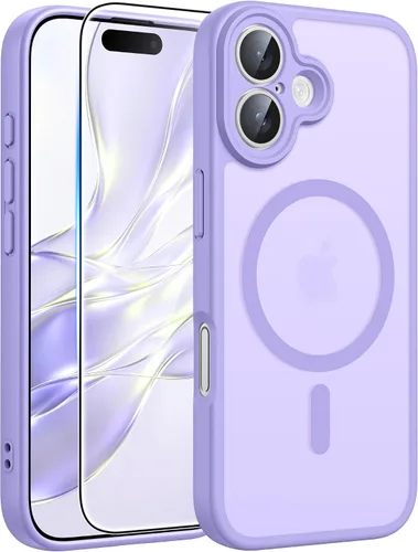 Vista 285 de FNTCASE Funda para iPhone 17 Pro: Fundas delgadas translúcidas de color azul claro compatibles con MagSafe, protección completa de la cámara