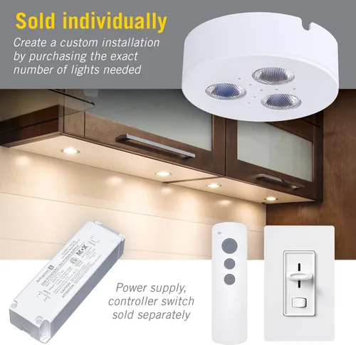 Vista 5 de Armacost Lighting TriVue 223310 - Luz de disco LED regulable, color blanco brillante (4000 K) con acabado de aluminio plateado