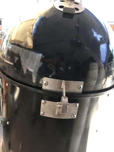 Vista 4 de Unknown BBQ Weber Smokey Mountain juego de bisagras para tapa para hornos para ahumar carnes WSM 18.5 22.5