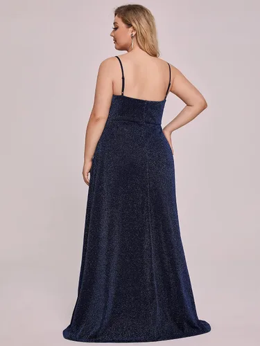 Vista 2 de Ever-Pretty Plus 50120 - Vestidos de noche para mujer, con abertura lateral y purpurina