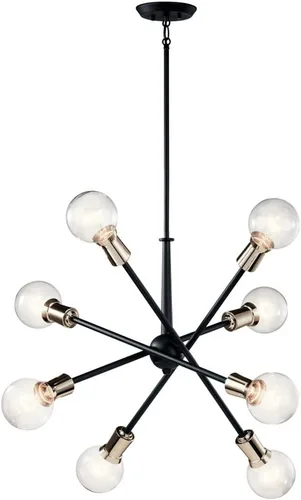 Vista 6 de Kichler Armstrong 26" 8 luces Candelabro Latón Natural