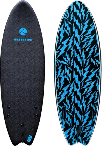Vista 6 de WATERKIDS Kids Surfboard & Leash, Perfect for Learning How to Surf, Made for Kids,Soft Top for Beginners, Foam Surfboard Makes It Easy to Learn How
