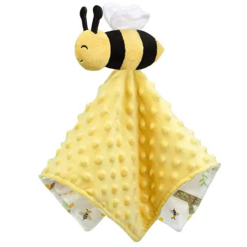 Vista 10 de BORITAR Manta de seguridad para bebé de elefante, suave manta de punto minky con bonito patrón de animales, manta de peluche para recién nacido