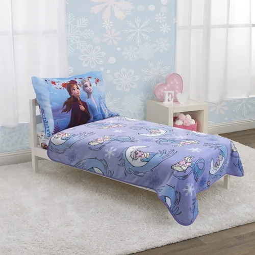 Vista 3 de Disney Frozen 2 - Manta para niños pequeños de Elsa y Nokk, felpa súper suave de 40 x 50 pulgadas, manta para viajes, cochecito y acurrucarse