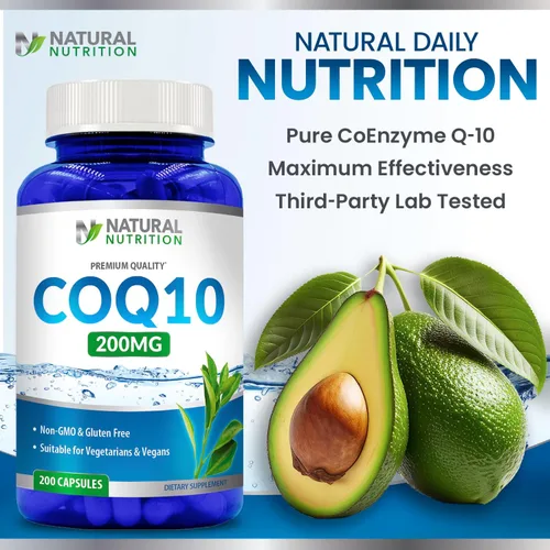 Vista 6 de Generic Vitamina natural Coq10 200 mg, 200 cápsulas, absorción rápida, sin gluten y sin OMG