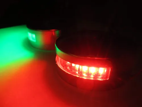 Vista 8 de Pactrade Marine Luz de navegación horizontal SS304 LED Verde Estribor Puerto Rojo