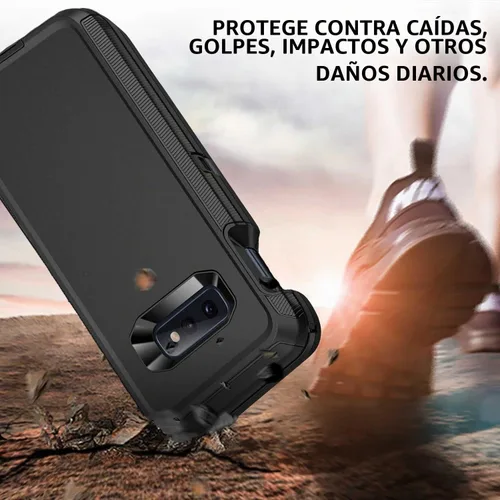 Vista 2 de Funda para Galaxy S10e, a prueba de golpes, a prueba de caídas, a prueba de polvo, protección de cuerpo completo de 3 capas, funda rígida de alto