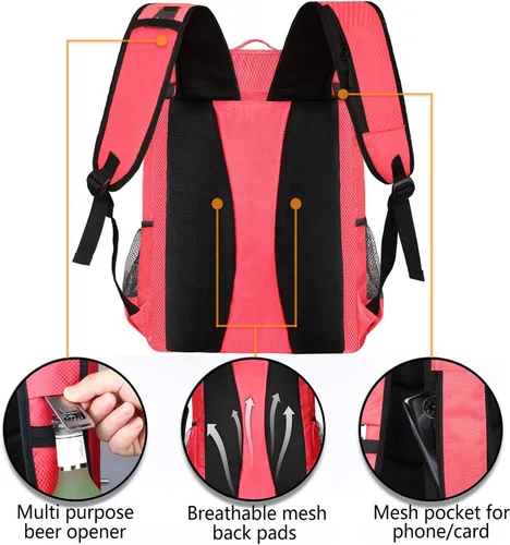 Vista 5 de FORICH Mochila enfriadora portátil suave con aislamiento a prueba de fugas, bolsa enfriadora grande para hombres y mujeres, para el trabajo, viajes