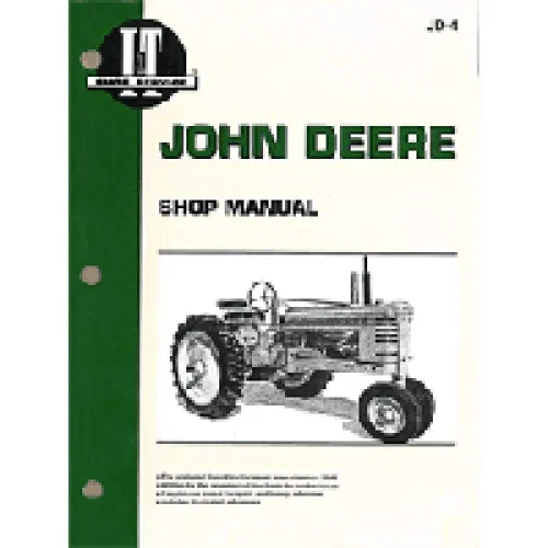 Vista 4 de RAParts SMJD4 ITJD4 JD-4 JD4 Nuevo manual de taller para tractor John Deere A B D G H M MT