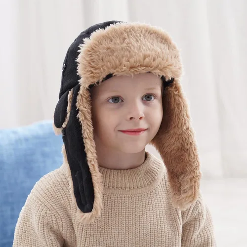 Vista 2 de Connectyle Sombrero de invierno para niños pequeños con solapa para las orejas, sombrero cálido