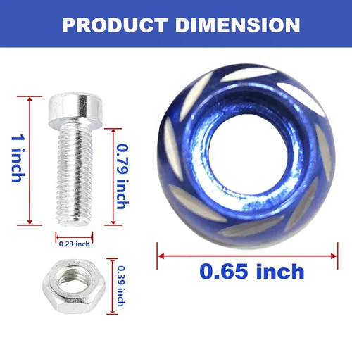 Vista 5 de Tornillos de matrícula de motocicleta, tornillo de matrícula, tornillo decorativo de aleación de aluminio M6, kit de tornillos para matrícula apto