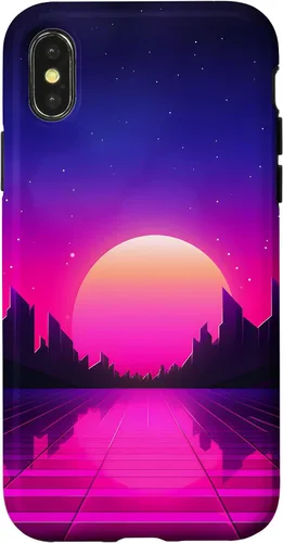 Vista 5 de Retrowave Vaporwave Synthwave 80s Style Case for iPhone 17