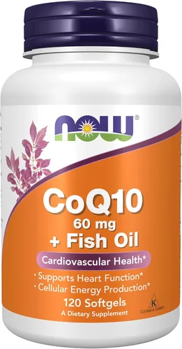 Vista 9 de NOW Suplementos, CoQ10 60 mg con aceite de pescado Omega 3, Salud cardiovascular*, 60 cápsulas blandas
