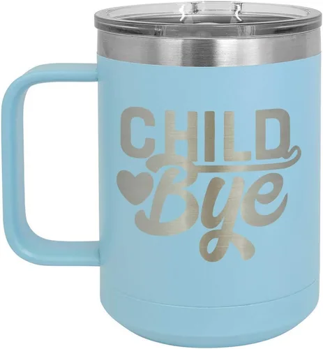 Vista 7 de Taza de café de 15 oz con tapa superior deslizante para niños Taza de café de viaje aislada Ideas de regalo de cumpleaños o Navidad de mujeres