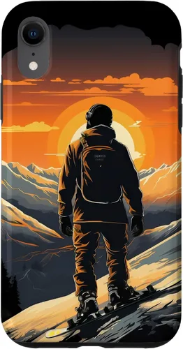Vista 25 de Snowboarding Snowboard Snowboarder Mountain Sunset Case for iPhone 17