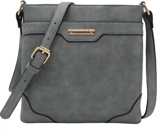 Vista 21 de Bolso bandolera clásico de tamaño mediano con placa dorada