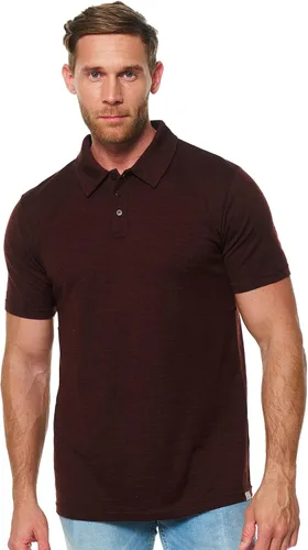 Vista 14 de 100% Merino Wool Polo Shirt Men - Short & Long Sleeve Shirt Base Later Negro