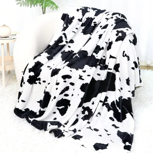 Vista 36 de SEEGU - Manta blanca y negra, 40 x 50 pulgadas Soft Warm Cozy, For Car Seat Stroller Travel, Home Room Bedroom Decor, All Seasons, Birthday Gifts