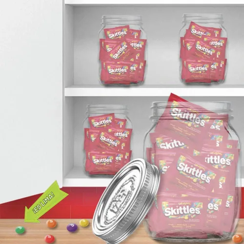 Vista 7 de SKITTLES Paquete a granel de caramelos masticables originales Fun Size, caja de 4 libras
