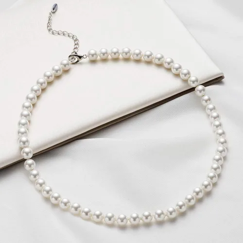 Vista 5 de BULINLIN - Gargantilla de cuentas con perlas, joyería de moda para cumpleaños, regalo para mujer