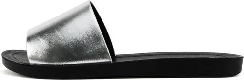 Vista 7 de Soda Shoes Efron-S - Chanclas básicas lisas para mujer, sandalias deslizantes, informales, puntera abierta, playa Todo negro Pu