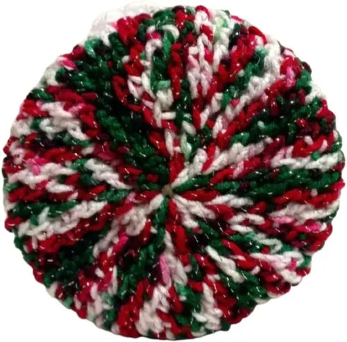 Vista 2 de Cubierta de papel higiénico Retro Sparkle Navidad Blanco Redondo Baño Crochet Hecho