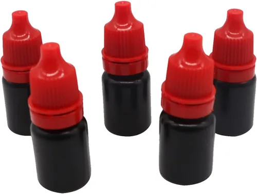 Vista 11 de Snadulor - 60 botellas negras a prueba de luz, sub-botella de 0.3 fl oz de gotas para los ojos, botella de gota para los ojos (tapa azul)