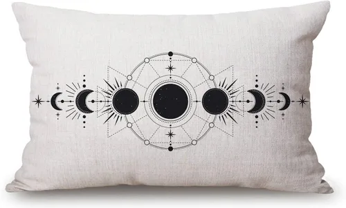 Vista 22 de Solekla Fundas de almohada con puntos dálmatas de 12 x 20 pulgadas, funda de almohada lumbar decorativa para el hogar, funda de cojín de lino