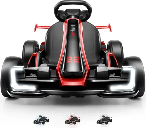 Vista 7 de Hikole Go Kart eléctrico de 24 V para niños de 6 a 14 años, color negro