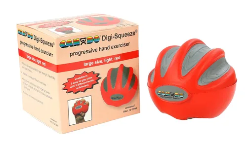 Vista 6 de CanDo 10-1995 Digi-squeeze Ejercitador para manos, Grande, M, Verde: Medio, 1