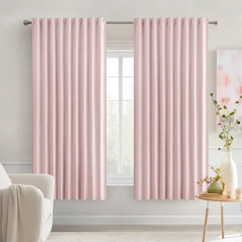 Vista 104 de MIULEE Cortinas opacas con pestaña trasera de 63 pulgadas de largo, juego de 2 paneles para sala de estar, dormitorio, privacidad, bolsillo