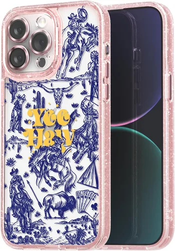 Vista 74 de Compatible para iPhone 13 Funda Bonita Estética - Funda para Teléfono Rosa con Purpurina con Protector de Cámara - Diseño de Cubierta
