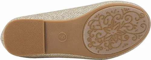 Vista 6 de DREAM PAIRS Zapatos de vestir para niñas, zapatos planos de bailarina para bodafiesta