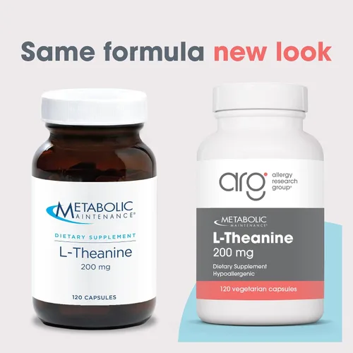 Vista 3 de Metabolic Maintenance L-teanina 200 mg - Suplemento de teanina L con glicina para energía y concentración tranquila, aminoácidos para apoyo al sueño