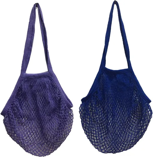Vista 15 de YEKEYI Bolsa de red reutilizable portátil para almacenamiento de frutas, asa larga para poner en el hombro