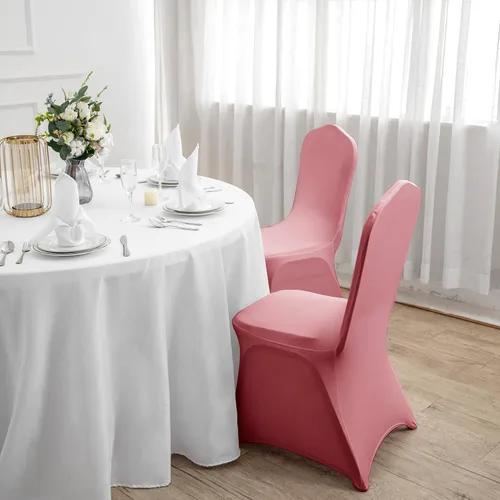 Vista 73 de Funda de elastano para silla, 12 unidades, fundas para silla, fundas para sillas de sala de estar, funda extraíble lavable y elástica para silla