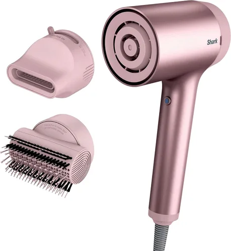 Vista 9 de Shark HD112BRN HyperAIR - Secador de pelo de soplado rápido iónico con concentrador 2 en 1 y accesorios de peinado, preajustes automáticos, cepillo