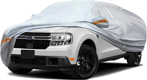 Vista 12 de TUCAREST - Funda de auto completa de 6 capas de alta calidad, diseño de cremallera de carcasa dura, impermeable, resistente a la intemperie