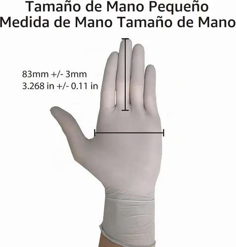 Vista 5 de Guantes desechables, aptos para alimentos, guantes de nitrilo Lite Duty, ligeros y resistentes, (250 unidades)