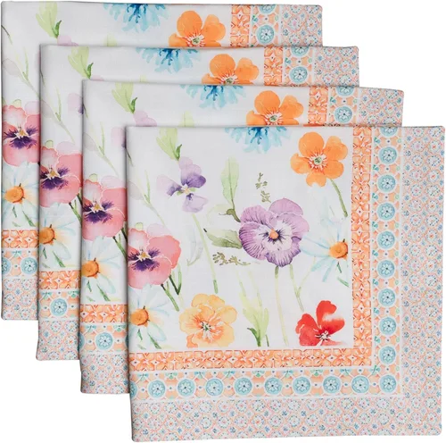 Vista 47 de Maison d' Hermine Juego de 4 servilletas de tela 100% algodón, suaves y duraderas, servilletas cuadradas reutilizables para uso diario, lavables