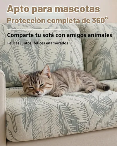 Vista 6 de Funda para sofá lavable, fundas para sofá seccional, fundas de sofá para 3 cojines, protector de sofá en forma de L apto para mascotas, fundas