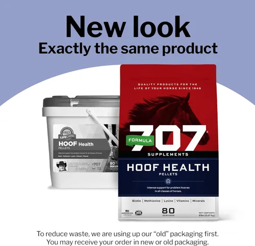 Vista 2 de Formula 707 Hoof Health Suplemento equino Bolsa de 5 libras – 80 porciones – Biotina, aminoácidos y minerales para mejorar y apoyar las pezuñas