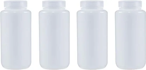 Vista 8 de Botellas de reactivo de 60 ml 2 oz de naturaleza de boca ancha de HDPE con tapas de PP Paquete de 50