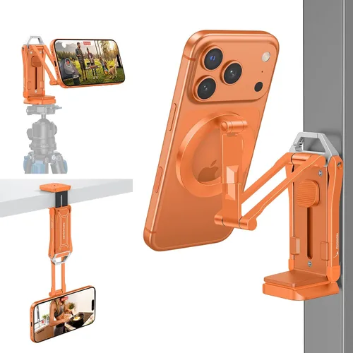 Vista 10 de OMOTON TP02-Pro - Soporte magnético para teléfono para vlogging, elementos esenciales para creadores de contenido con tornillo de 1/4 pulgadas