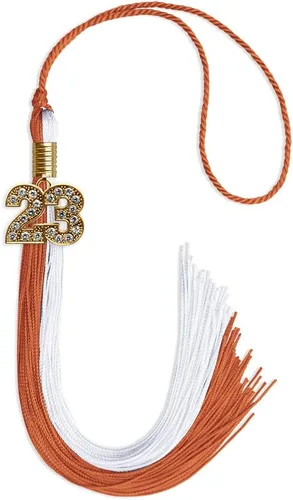 Vista 83 de Endea Graduation Borla de doble color con dije dorado (negro/oro brillante, 2022)