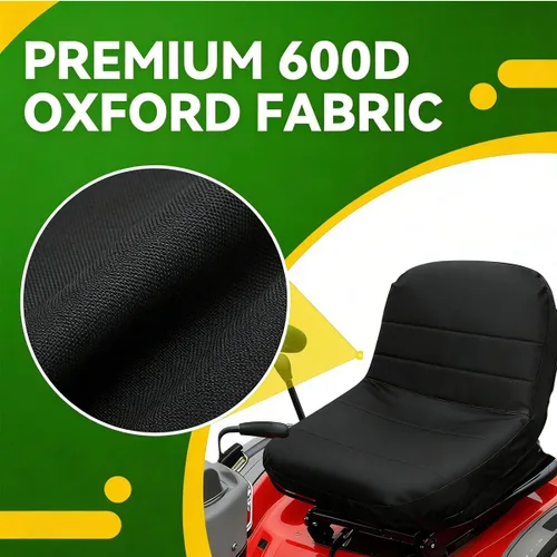 Vista 4 de Funda de asiento para cortacésped de montar compatible con John Deere, funda de asiento para tractor de césped (mediano)