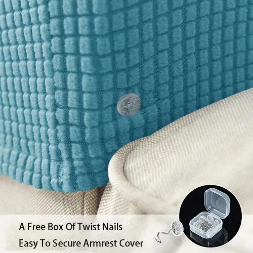 Vista 7 de Funda para reposabrazos, protector de muebles, fundas elásticas para brazos de sofá, funda lavable para sillón, funda de brazo para sofá, silla