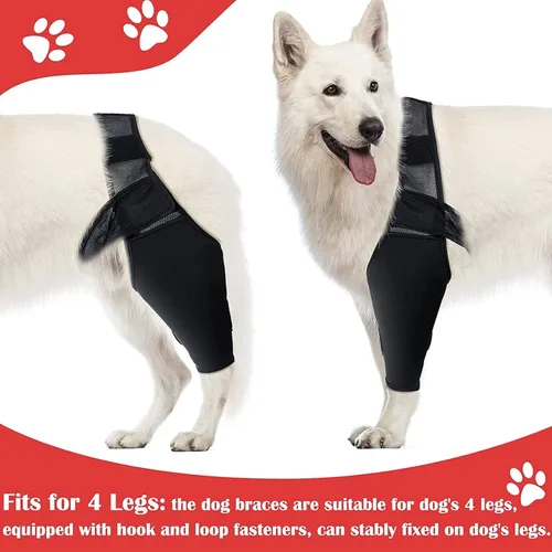 Vista 4 de Almohadillas protectoras para coderas de perro, protector de codo de perro para codo canino y hombro, higroma de codo, displasia, osteoartritis